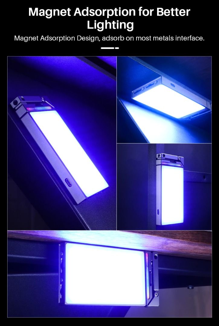 Ulanzi VIJIM R70 Full Color Dimmable RGB Led Video Light With Magic Arm