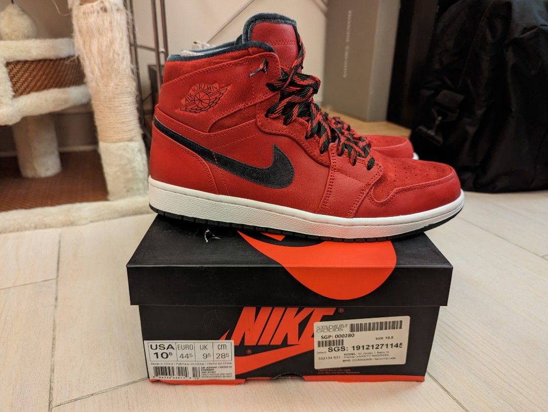 Jordan 1 retro premier red gucci hotsell