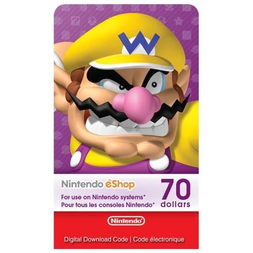 USA Nintendo eShop Card Redeem Code Credit 70 USD Only