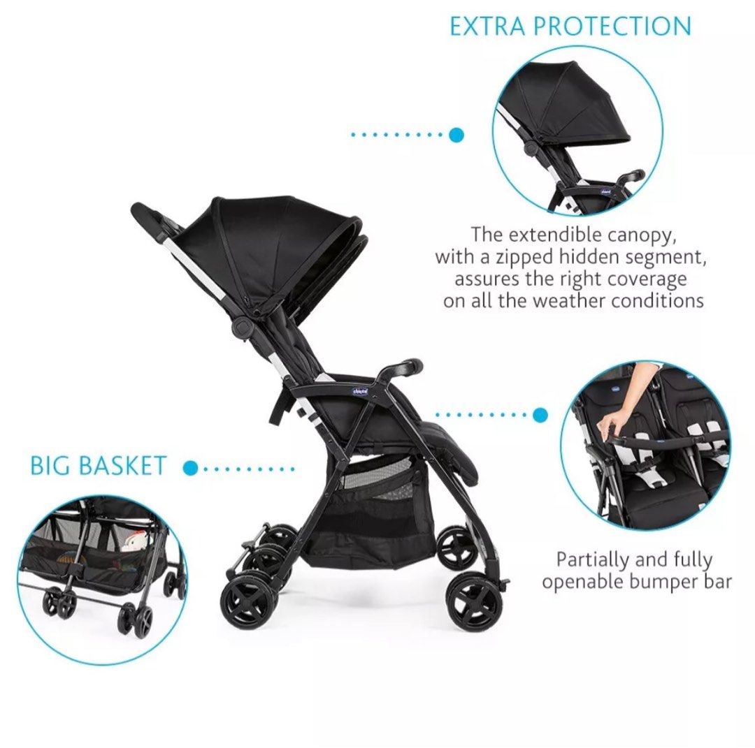 Used chicco double top stroller