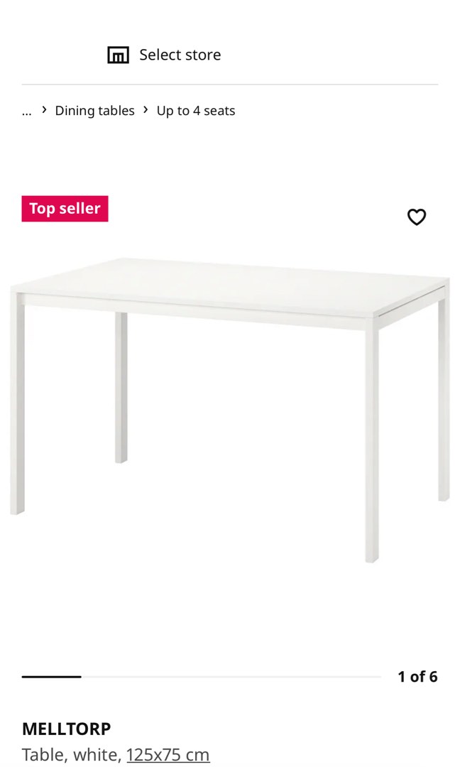 Used IKEA MELLTORP, Furniture & Home Living, Furniture, Tables & Sets on Carousell