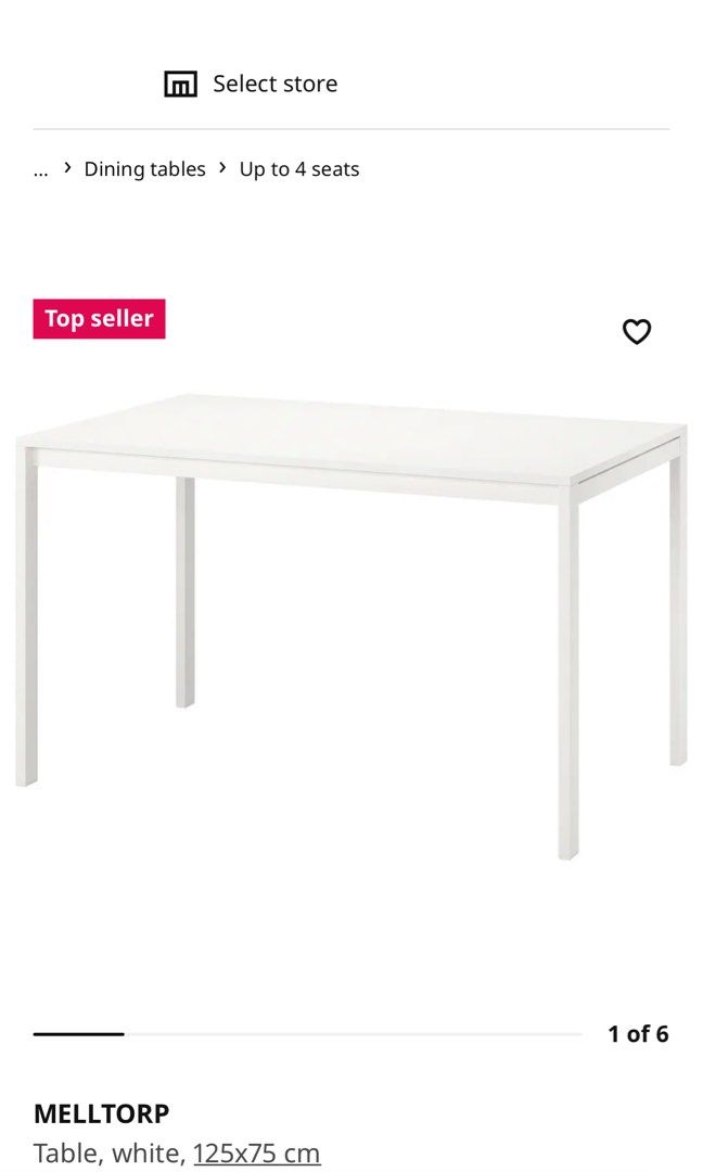 Used IKEA MELLTORP, Furniture & Home Living, Furniture, Tables & Sets