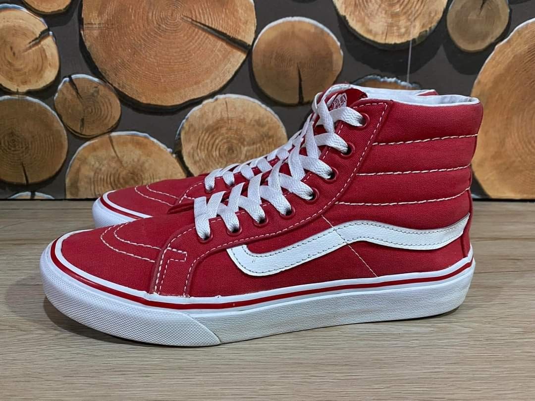 Vans sk8 cheap hi crimson