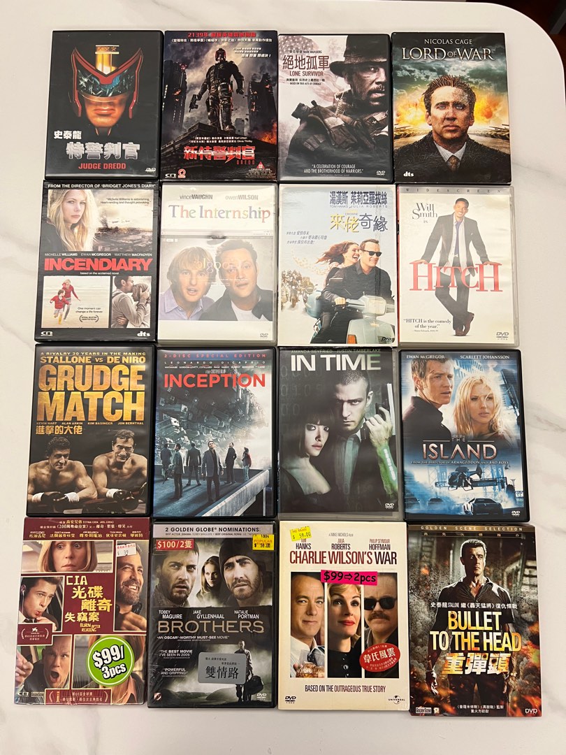 Various English movies DVDs, 興趣及遊戲, 音樂、樂器& 配件, 音樂與