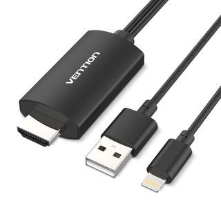 Vention Lightning to HDMI Adapter Cable with USB Power for iPhone iOS Devices