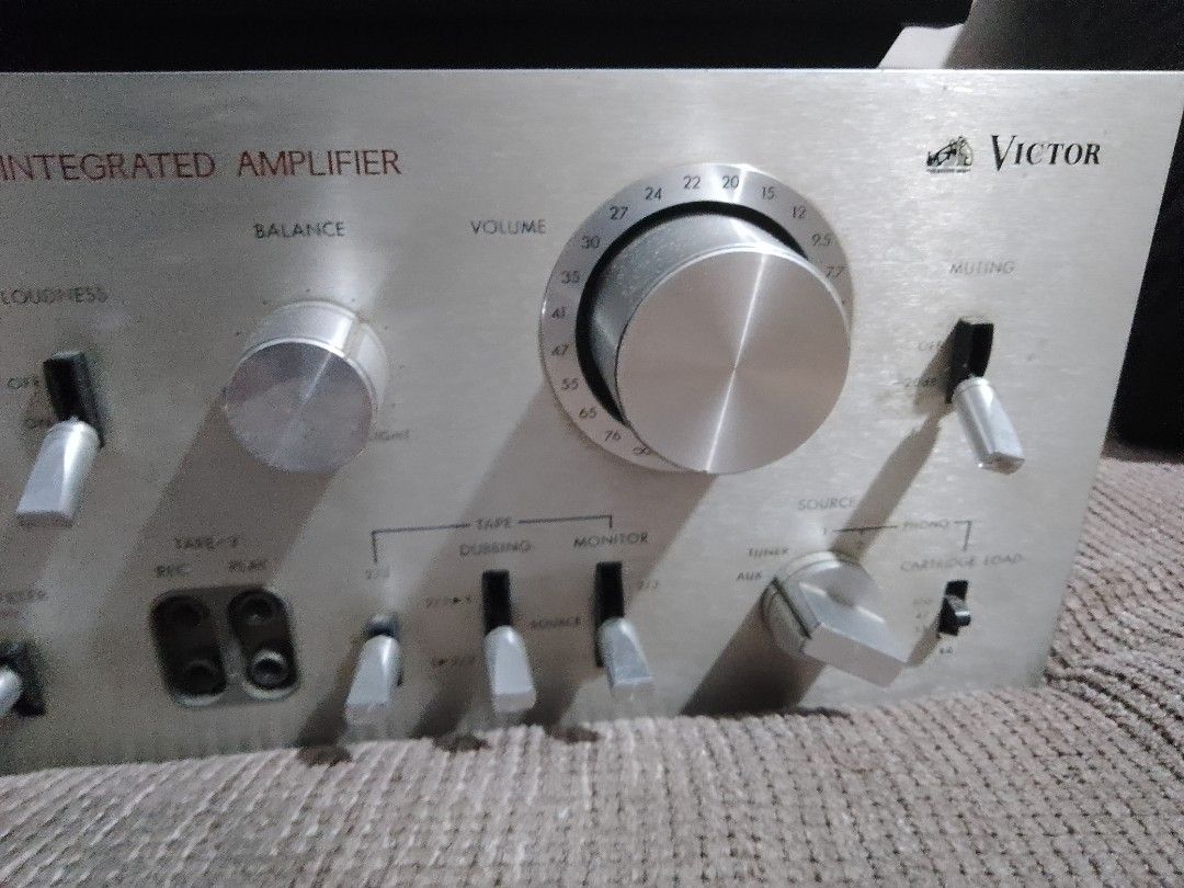 Victor JA-S51 integrated amplifier (Category: Soundbars, Speakers & Amplifiers) located in Manila. Submitted by lost_in_the_thriftverse (Listing ID 1231213200, Image 2). Description: Victor JA-S51 integrated amplifier 220 volts Issue: With power only, selling As is, not working negotiable Item is in Paco, Manila.
