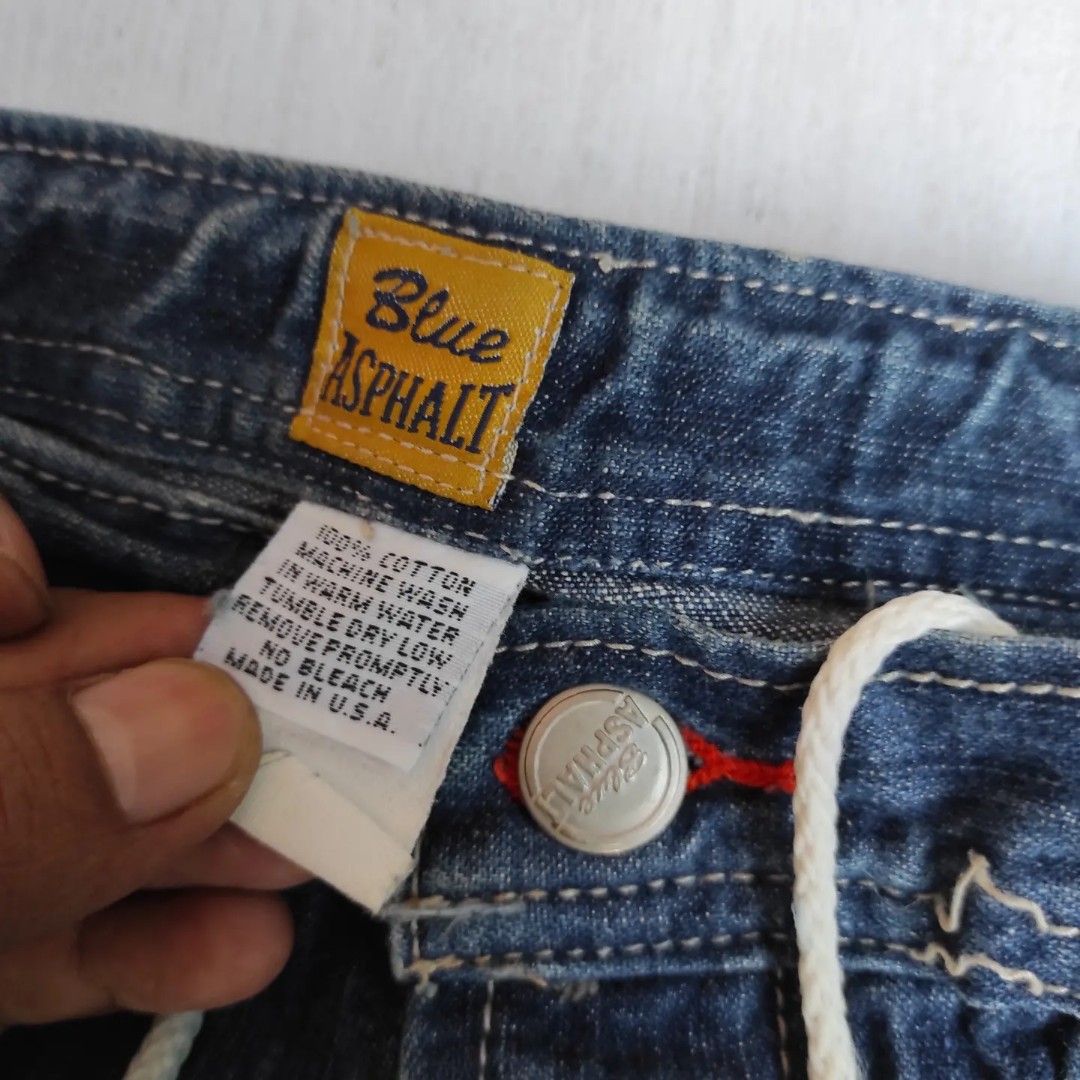 VINTAGE BLUE ASPHALT JEANS Size 28, Fesyen Pria, Pakaian Bawahan
