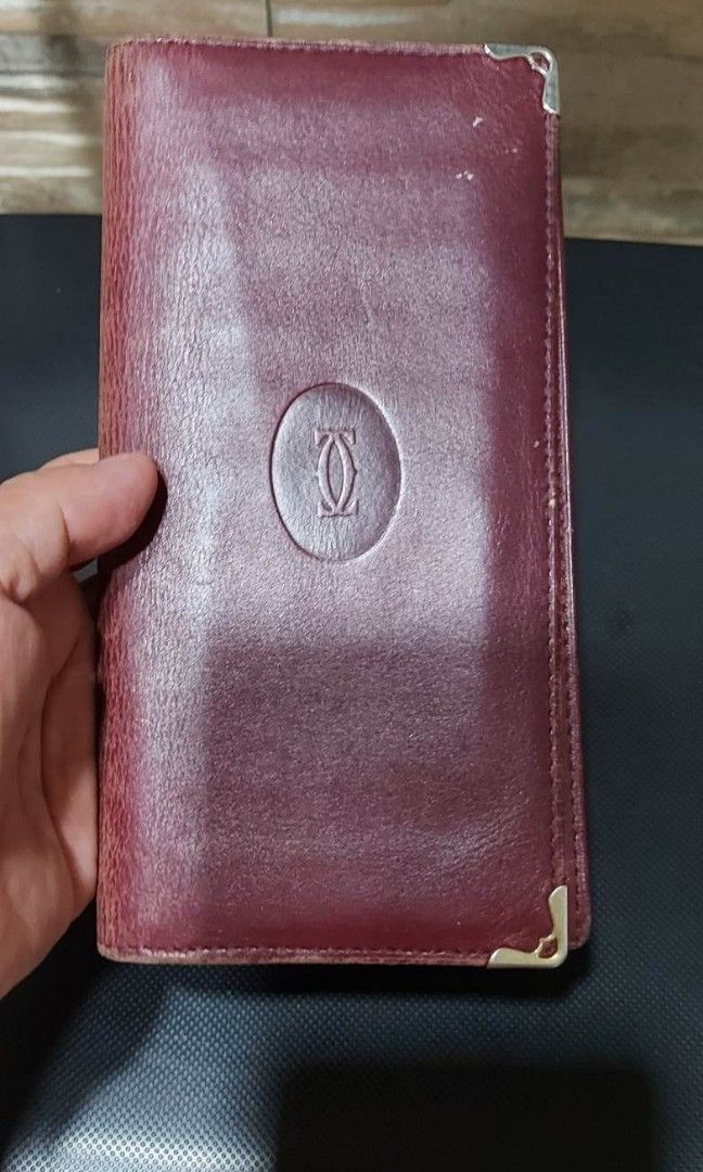 Vintage cartier long wallet with flaws Women s Fashion Bags Wallets Wallets Card holders on Carousell
