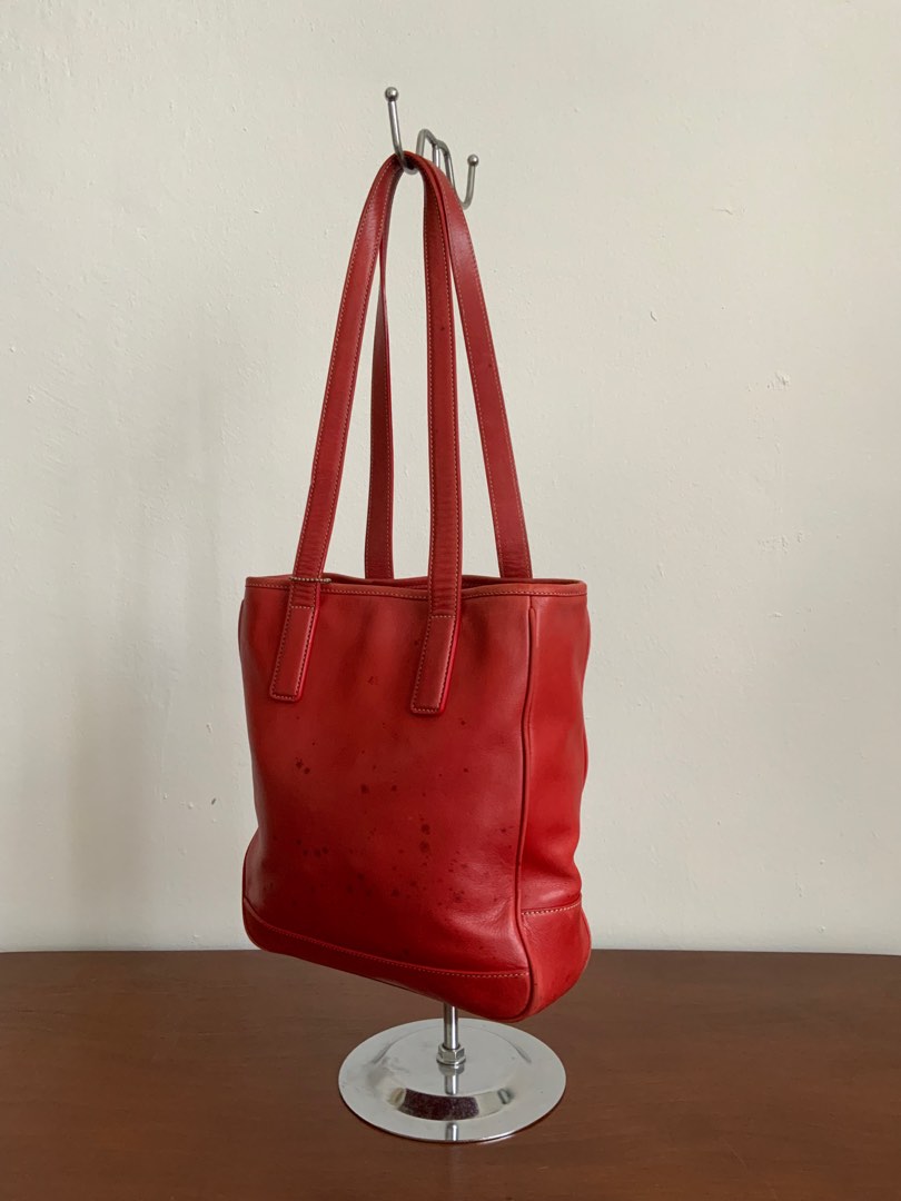 Vintage coach leather tote bag store