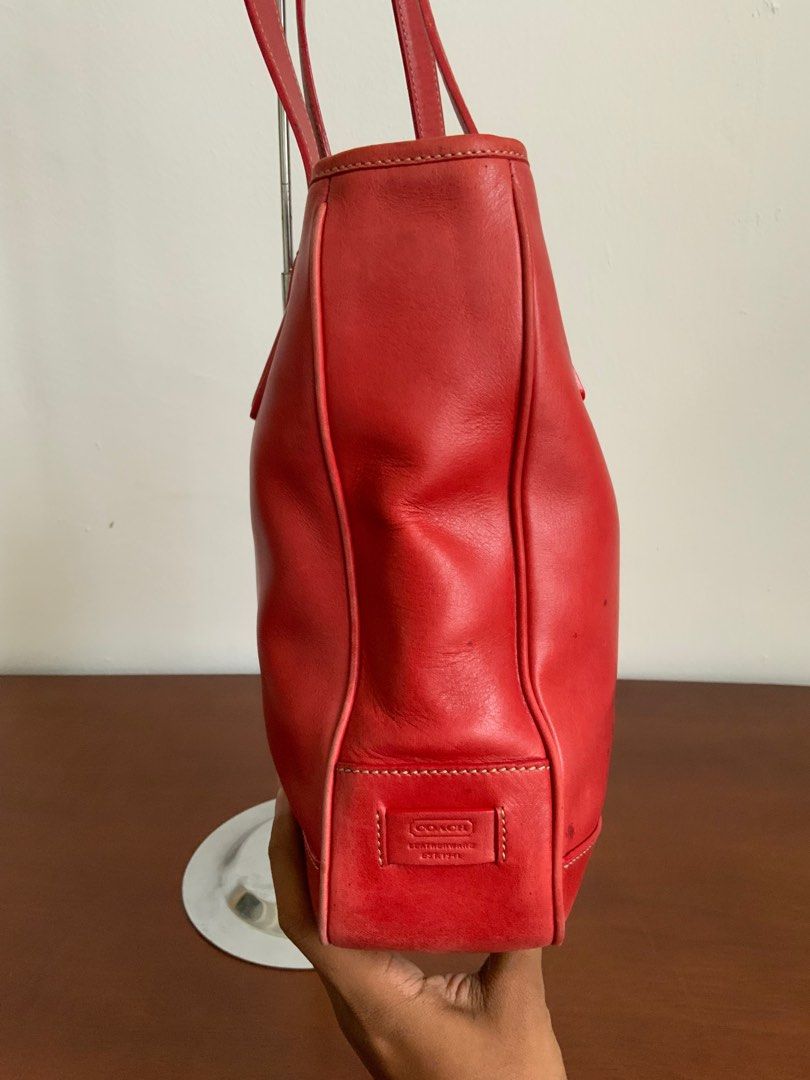 Vintage coach new arrivals leather tote bag