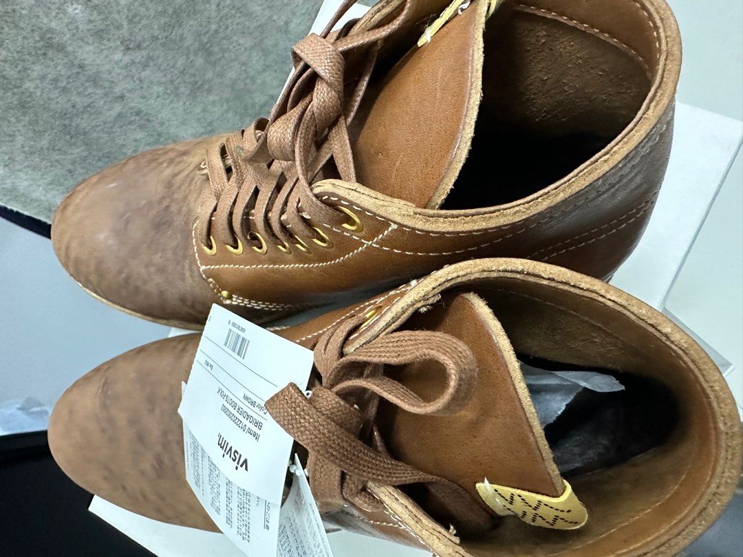 Visvim Brigadier Boots-Folks M9.5, 名牌, 鞋及波鞋- Carousell