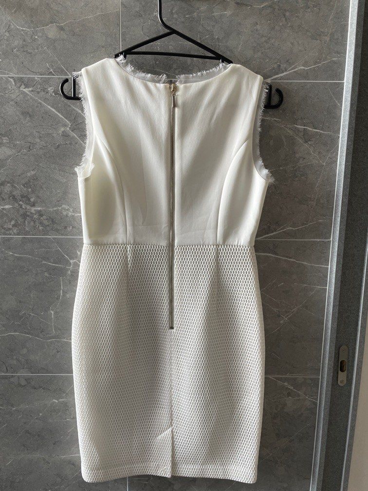 White work dress with details, Women's Fashion, Dresses & Sets, Dresses