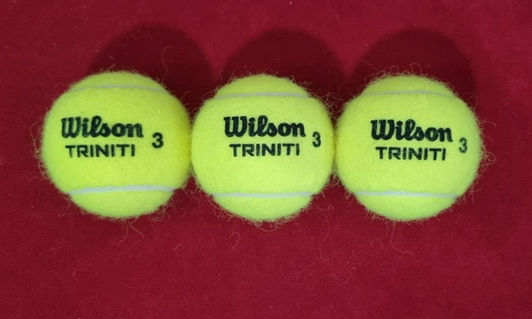 Wilson Triniti Tennis Balls, Sports Equipment, Sports & Games, Racket