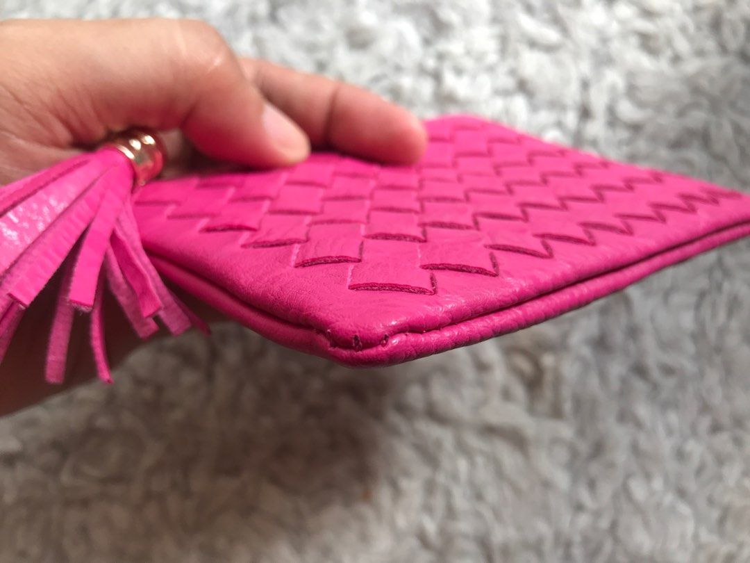 Woven Leather Purse, Women's Fashion, Bags & Wallets, Purses & Pouches