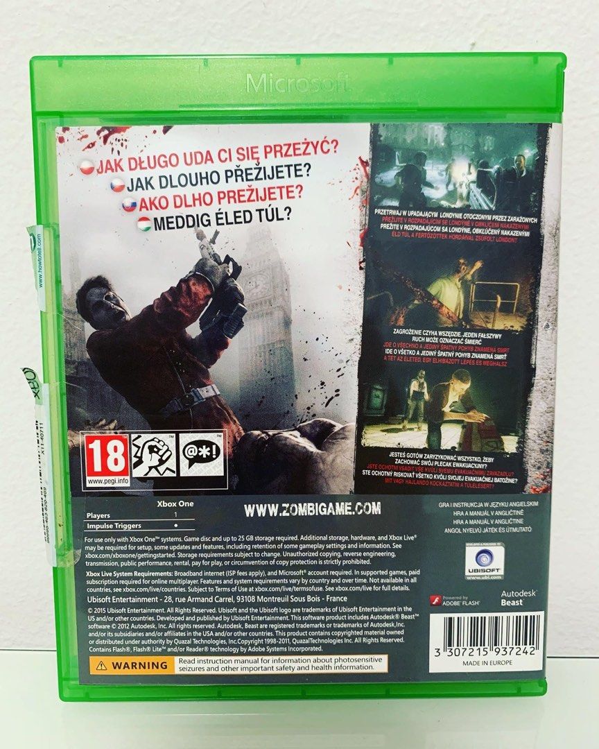 Xbox One Games Zombi, Video Gaming, Video Games, Xbox on Carousell