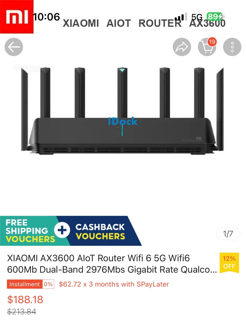 Xiaomi AX3600 Router WiFi 6, Computers & Tech, Parts & Accessories ...