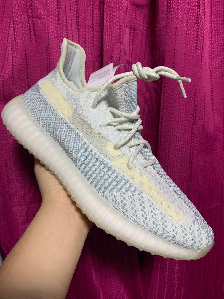 yeezy boost 350 v2 cloud white on feet