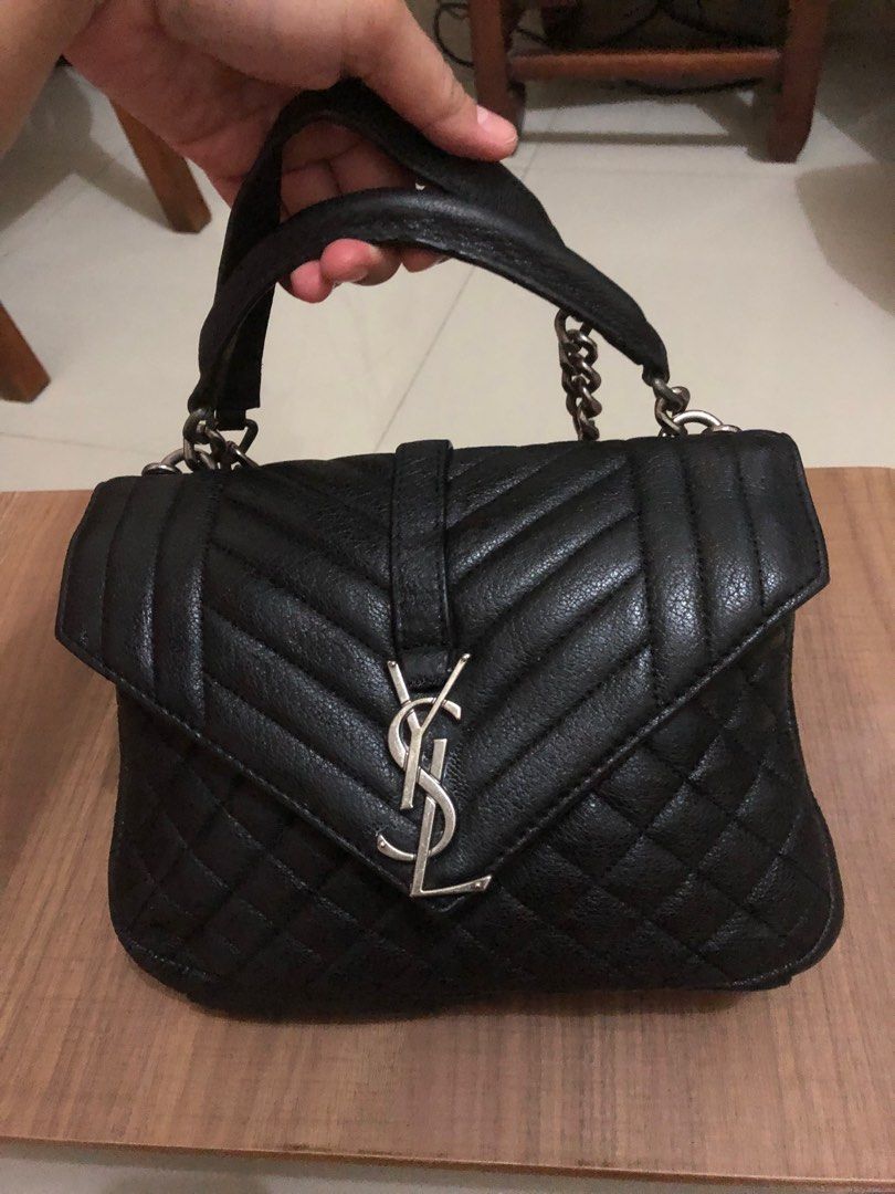 Ysl Cassandra Top handle Quilted bag, Barang Mewah, Tas Dompet