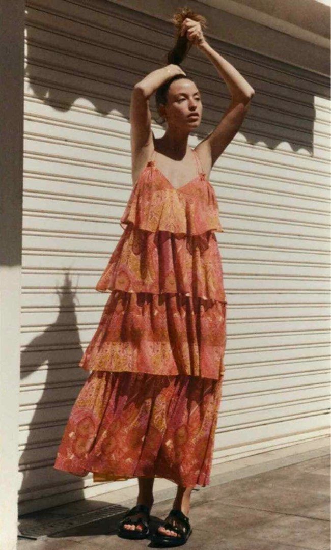 Zara paisley maxi dress new arrivals