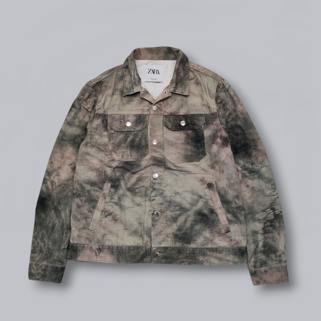 Zara tie dye denim jacket not uniqlo levis