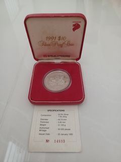 1991 $10 Silver Proof Coin Year of the Goat