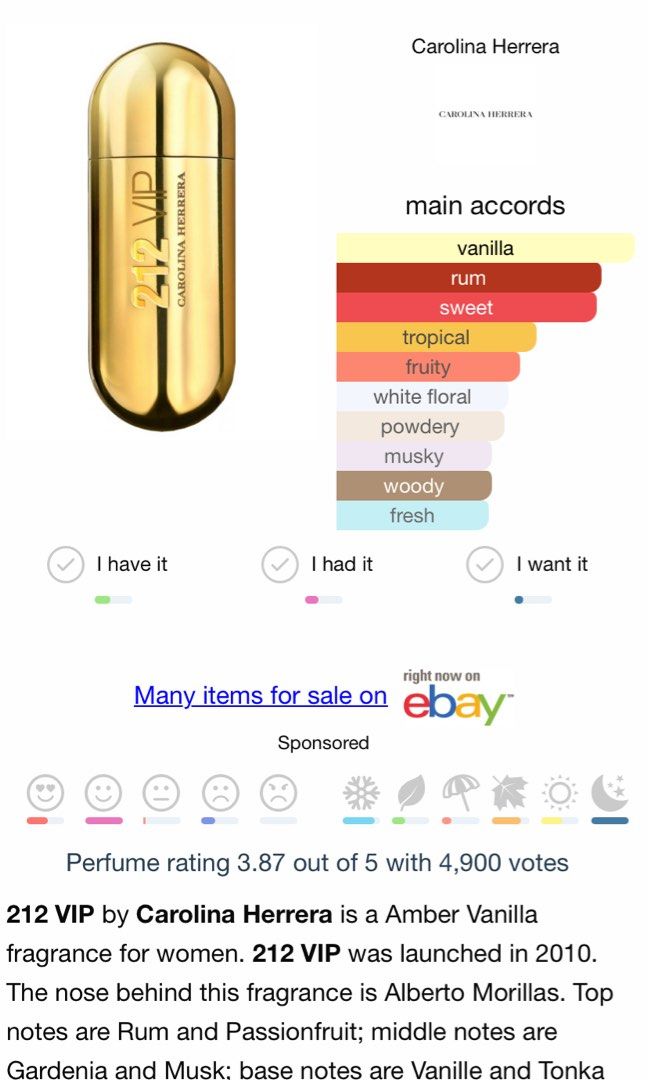 212 vip sale carolina herrera gold