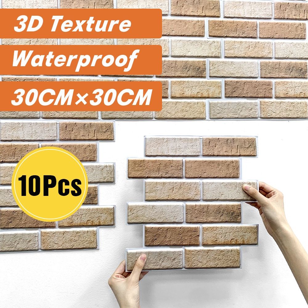 3D Brick Wall Sticker Self Adhesive 3D Wall Panel Brick Wallpaper