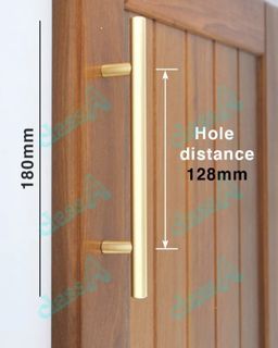 [4 pcs] Gold  Drawer Cabinet Modern T Bar Furniture Handle Knob Pull Pemegang Pintu Warna Hitam Emas