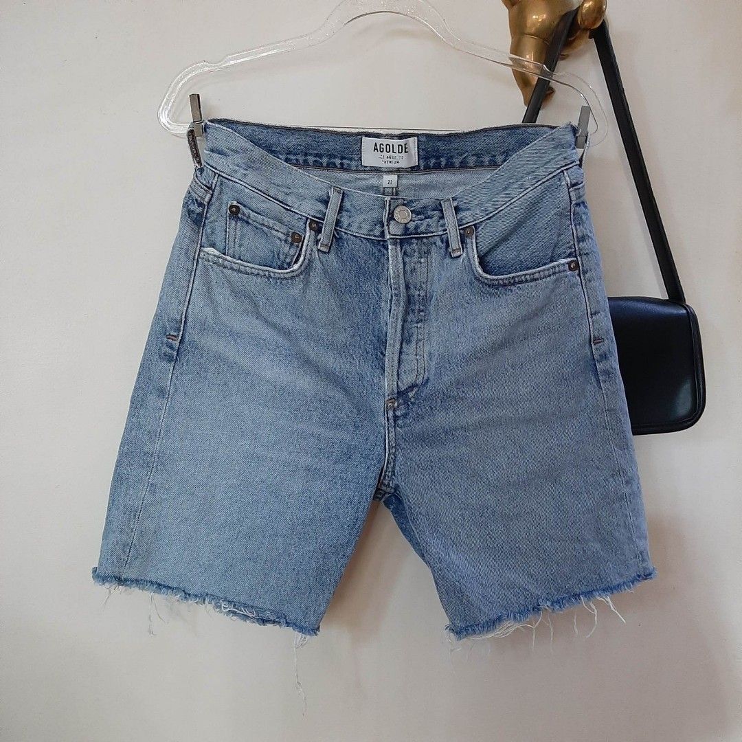 Agolde rumi mid discount length shorts