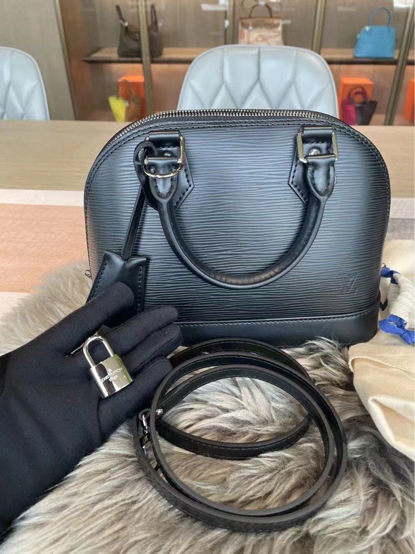 Louis Vuitton Black Epi Leather Alma BB