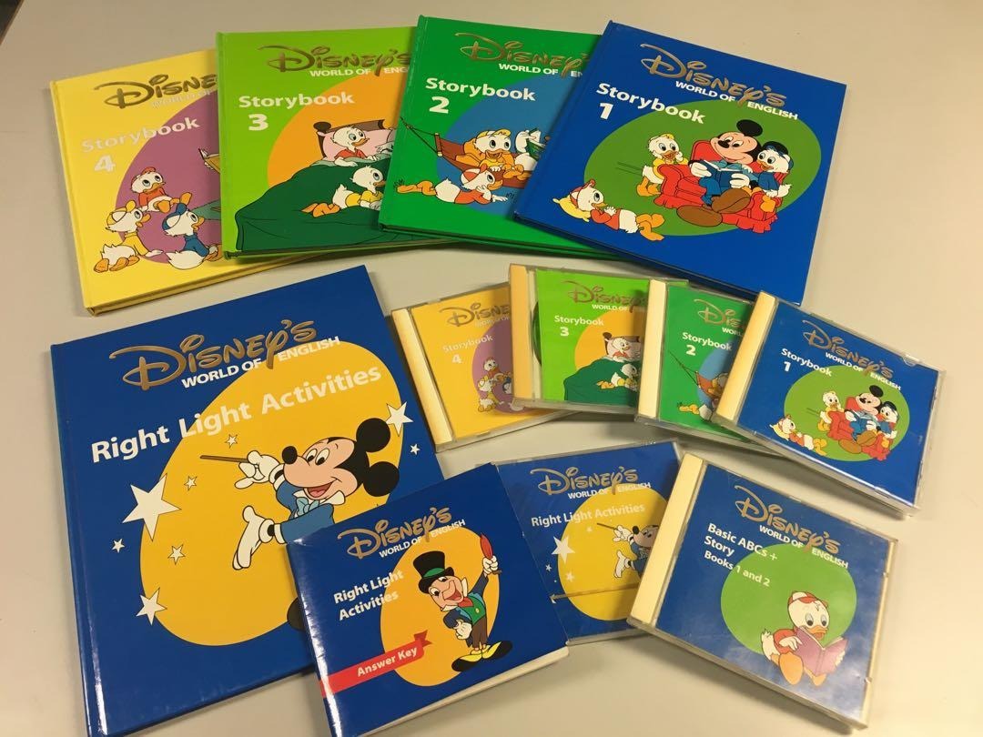 迪士尼美語世界DWE Disney World of English Story book 1 2 3 & 4 連