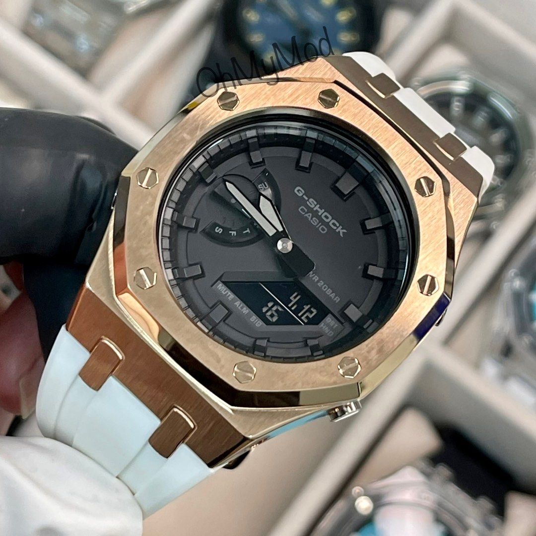 Original Black on Rose Gold Stainless Steel Bezel with white