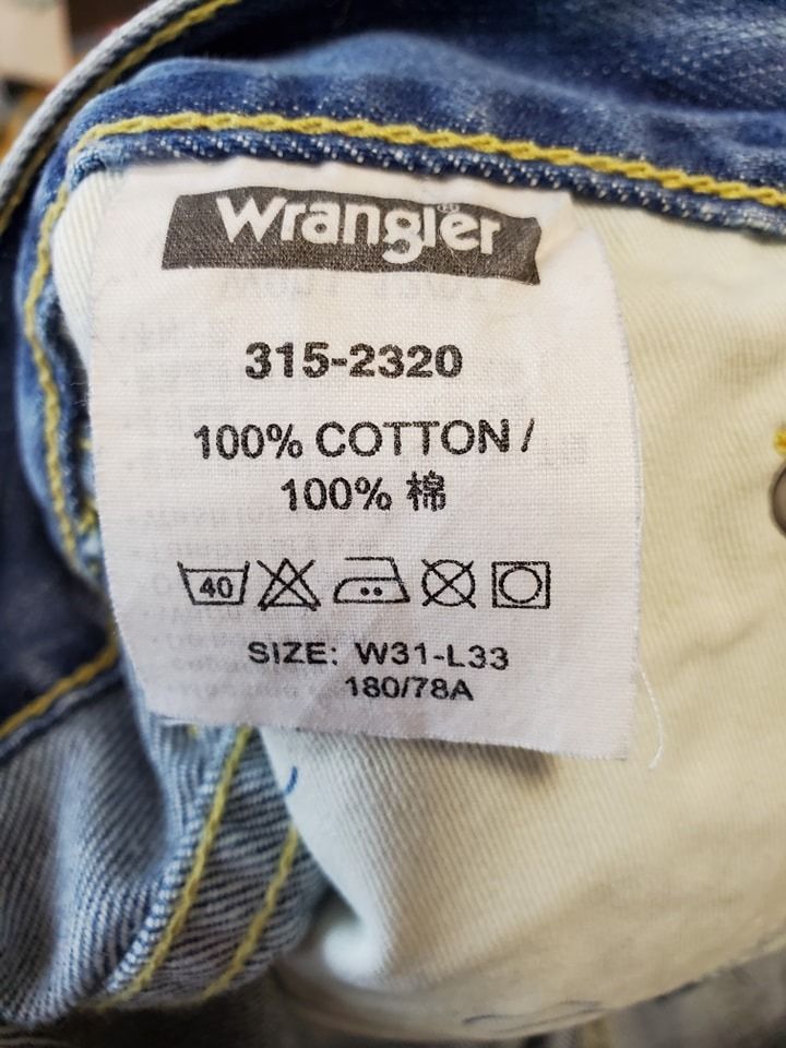 絕版] Wrangler 牛仔褲blue jeans (Size: W31-L33, 180/78A) 315-2320