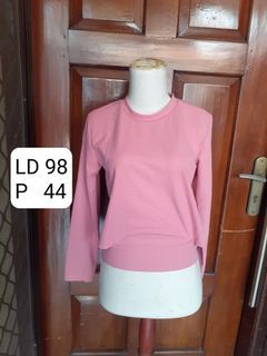 Atasan blouse pink tied back