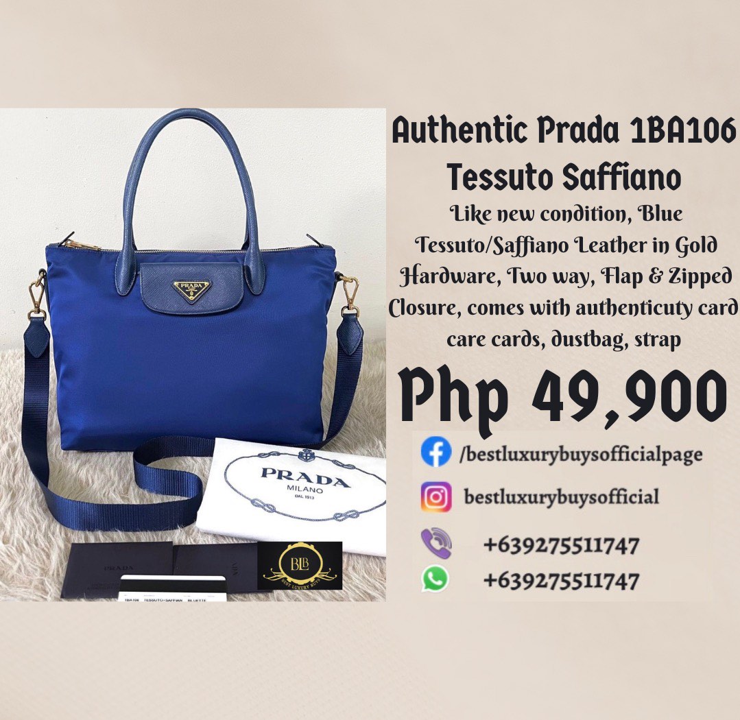 Authentic Prada 1BA106 Tessuto Saffiano Two way Bag Luxury Bags Wallets on Carousell