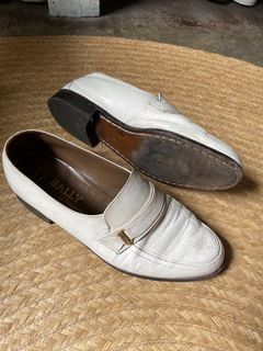 26cm Authentic White Bally Loafers