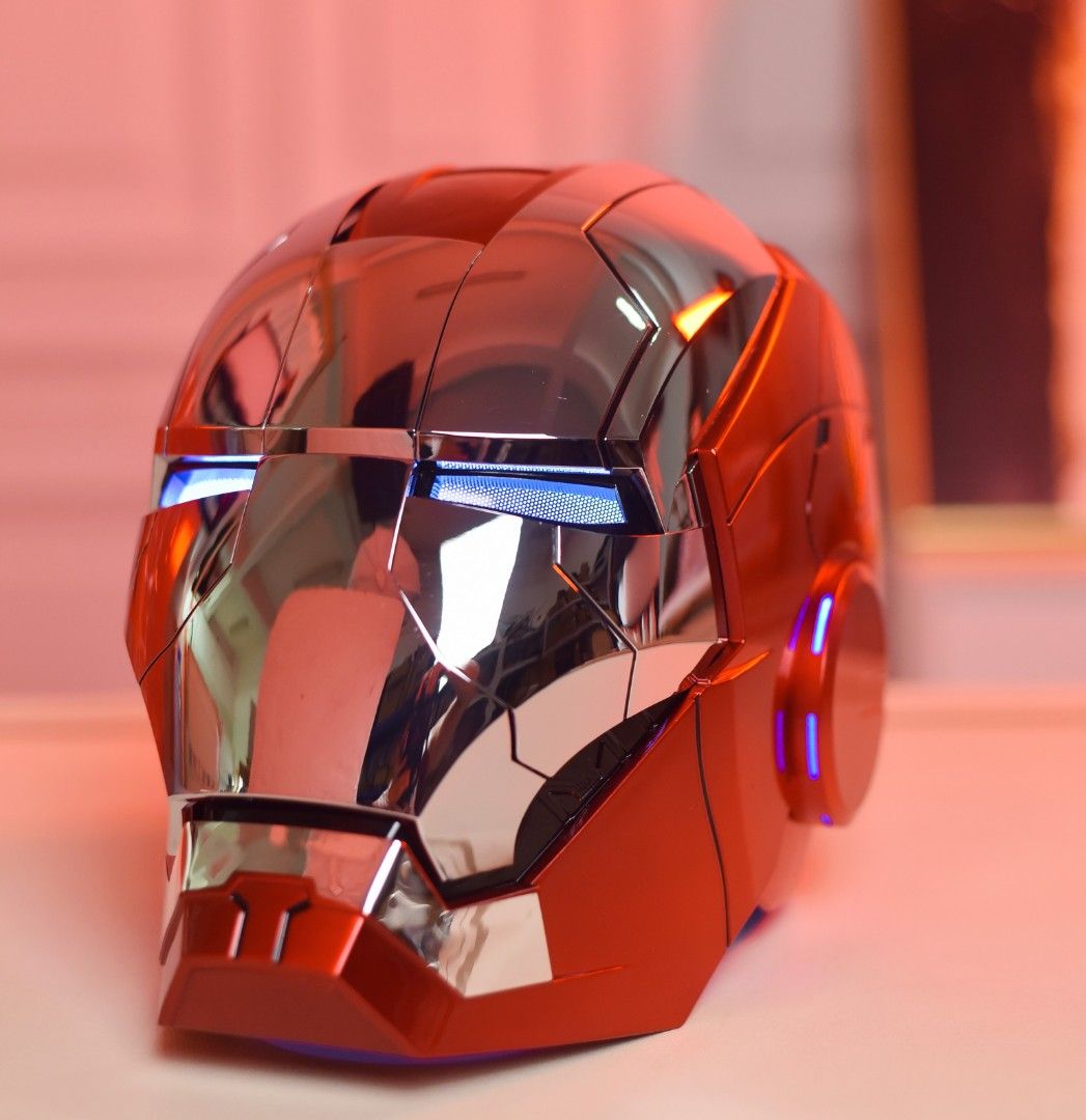 Autoking iron man helmet mk 5 silver edition hobbies toys toys