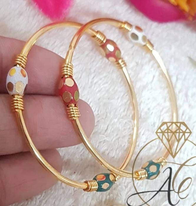 Gold plated bangles for baby outlet