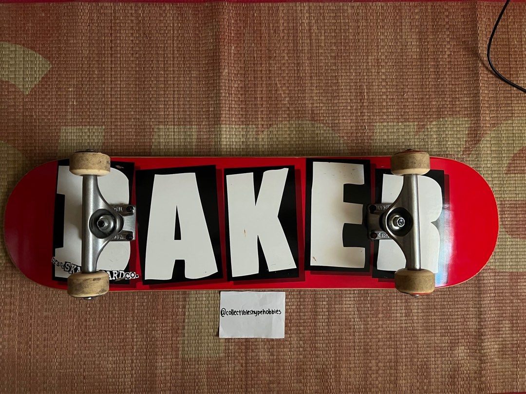 BAKER Skateboard Complete LOGO BLACK/WHITE 8.25' Black Trucks Black Wheels - Foto 9