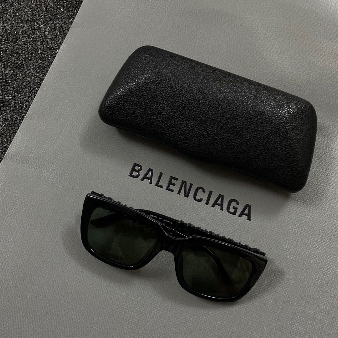 Balenciaga Square Logo Sunglasses in Black  INTERMIX