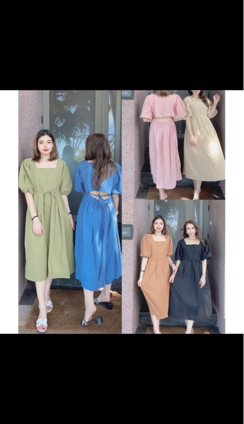 Maureen Midi Dress in Pink Cotton Linen