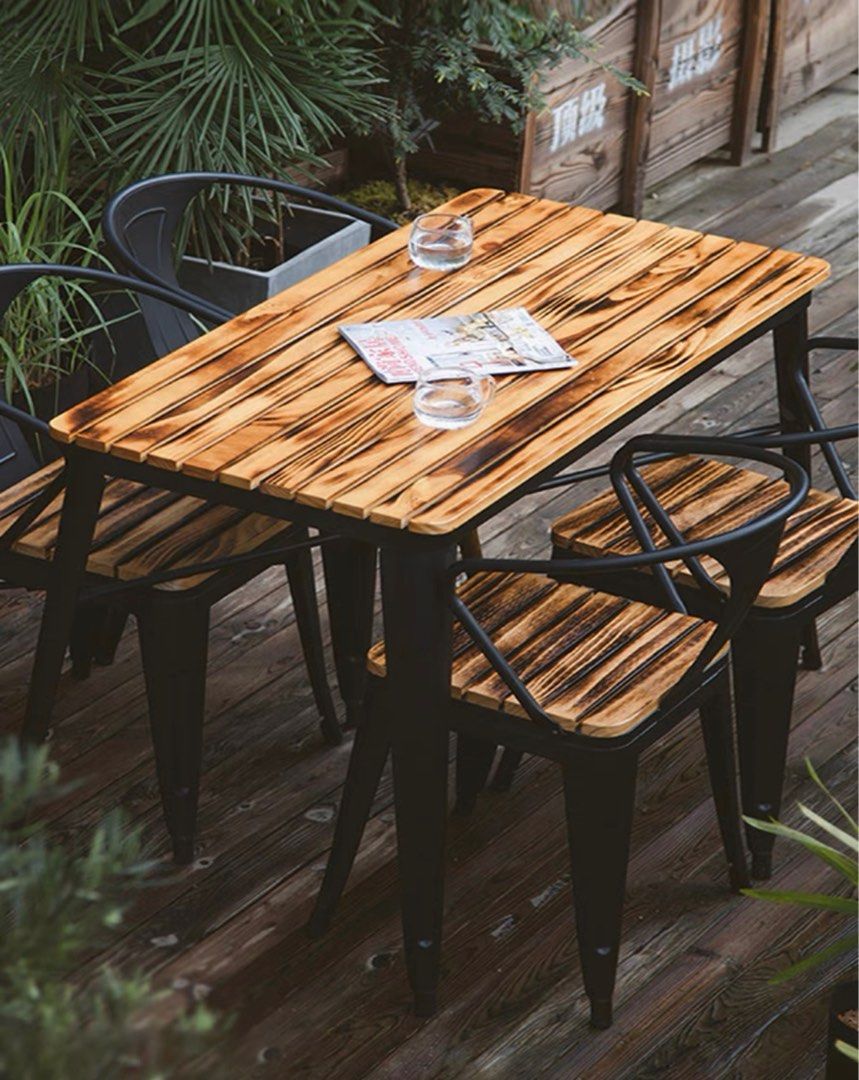 Industrial outdoor cheap dining set