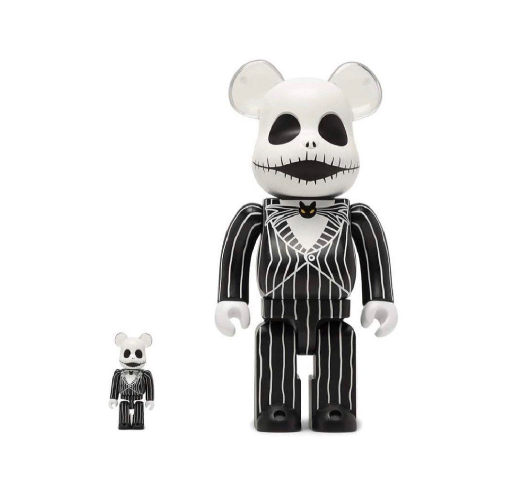 Be@rbrick Bearbrick Jack Skellington 100%+400% 2021, 興趣及遊戲