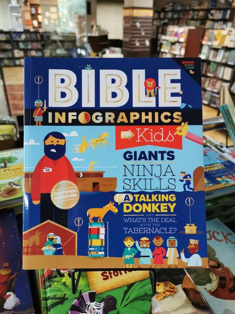 Bible Infographics for Kids (Category: Children's Books) located in Paranaque City. Submitted by booksaverph (Listing ID 1231274454, Image 1). Description: For those who are looking for a fun and visual way of learning facts about the Bible, this one is highly recommended! My kids and I are enjoying this book! This is available in OMF Lit shop in lazada. Here's the link: https://s.lazada.com.ph/s.hjkCC?cc Enjoy! Price is fixed in the Lazada app. 