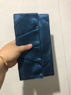 Blue soft clutch bag /purse /wallet