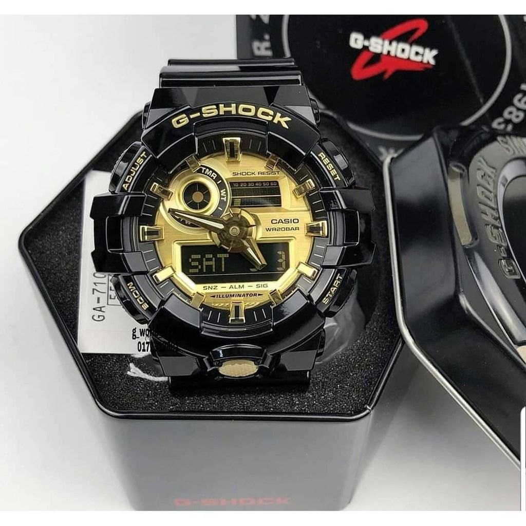 G shock ga 710 black gold on sale