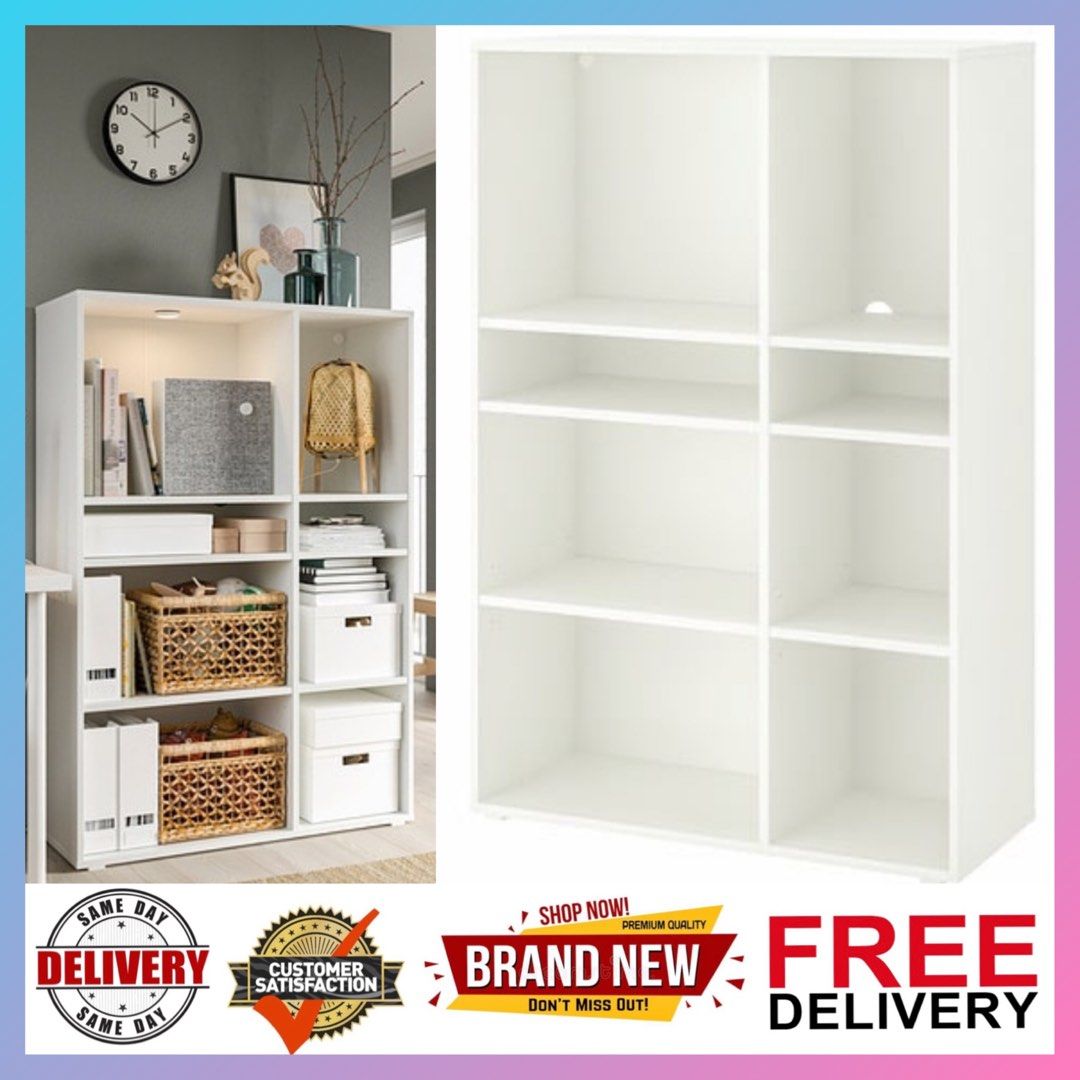 Bookshelf, ikea bookshelf, VIHALS Shelving unit Malm Brimnes Hemnes