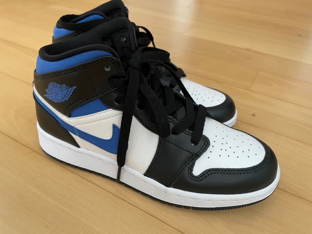 Air jordan 1 store mid white and black