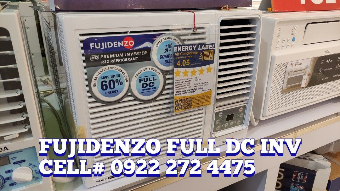 Brand New Fujidenzo Full DC Inverter Window Type Aircon IWAR100GC 1hp IWAR150GC 1.5hp, TV