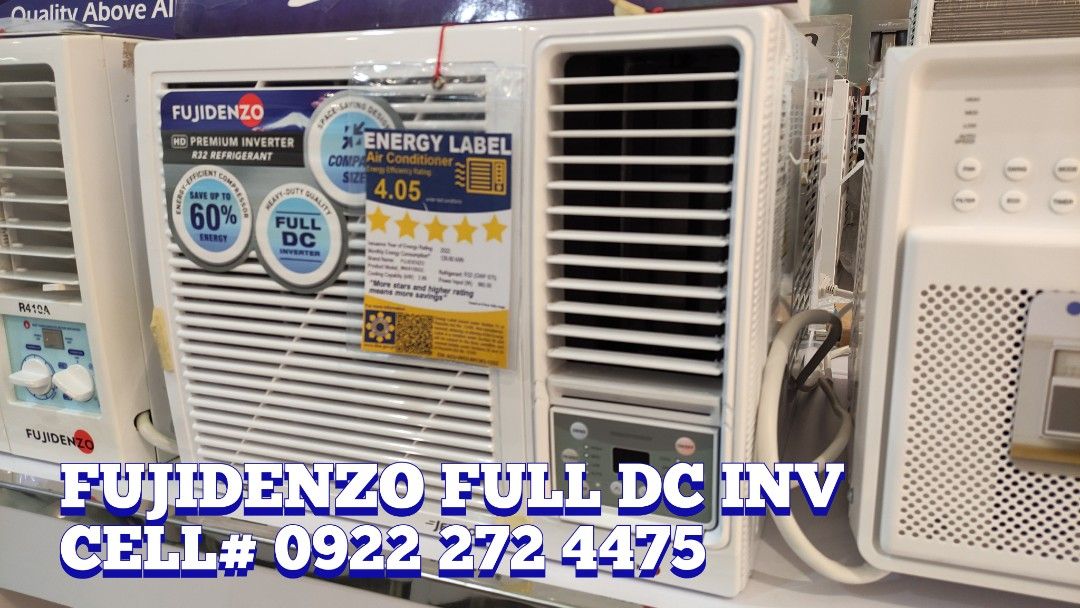 Brand New Fujidenzo Full DC Inverter Window Type Aircon IWAR100GC 1hp IWAR150GC 1.5hp, TV